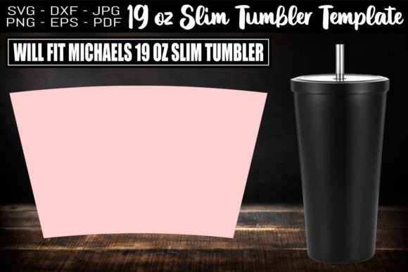19oz Tumbler Template Full Wrap: Graphics & Print Templates
