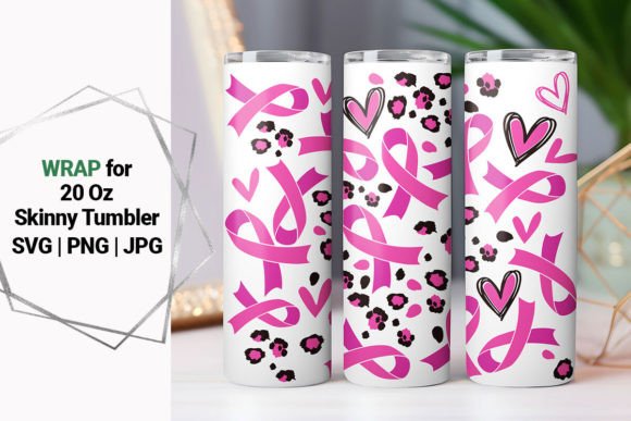 20oz Tumbler Breast Cancer Wrap for Crafts & Graphics