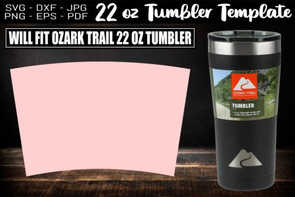 22oz Tumbler Template Full Wrap: Graphics & Print Templates