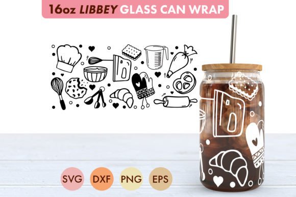 Baking SVG PNG Graphics & Crafts for Libbey Glass Can