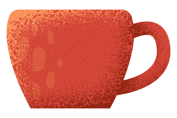 Ceramic Mug Textured Icon: Graphics & Illustrations