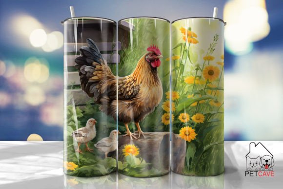 Chicken Farm Tumbler 20oz Graphics for Crafts
