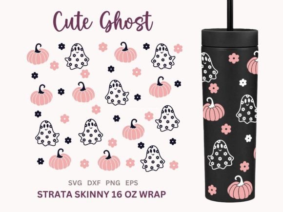 Cute Halloween Wrap Strata Tumbler 16oz Graphics