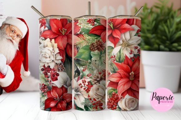 Floral Christmas Graphics for Tumbler Wraps Review