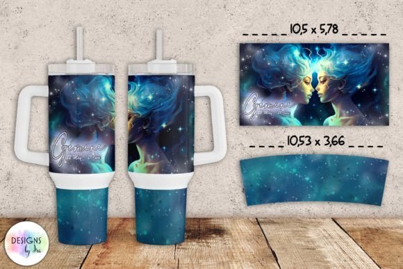 Gemini Zodiac Tumbler Wraps: Graphics Review