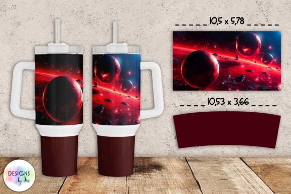 Magical Planets Graphics for Tumbler Wraps Design Review