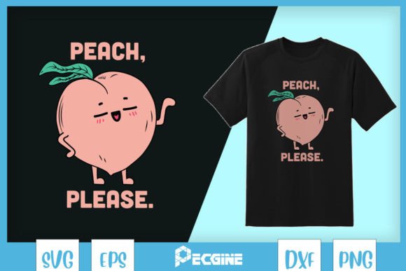 Peach Please Food Pun SVG: Graphics for Crafts & Local Branding
