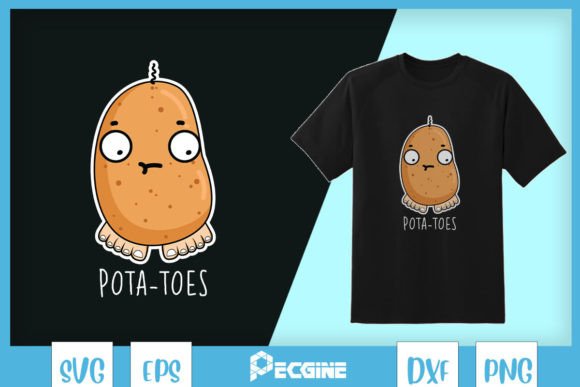 Pota-toes Cute Pun SVG: Graphics for Crafts Sellers