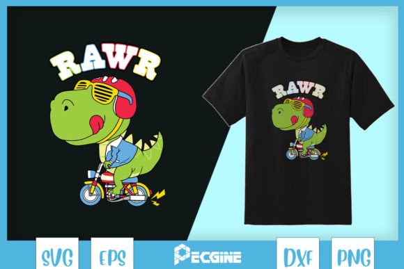 Rawr Dinosaur T-rex Rider SVG: Crafts & Graphics Asset Review