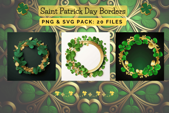 Saint Patrick Day Border PNG SVG: Graphics & Backgrounds