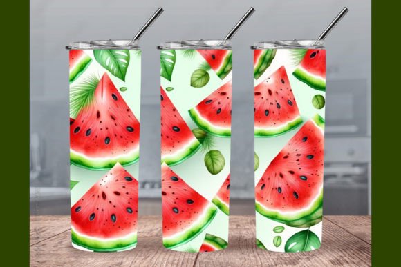 Seamless Watermelon Tumbler Wrap in Crafts