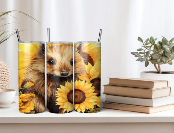 Sparkling Sunflowers Tumbler Wrap Design: Graphics for Crafts