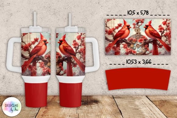Steampunk Cardinal Birds Tumbler: Graphics & Wrap Review