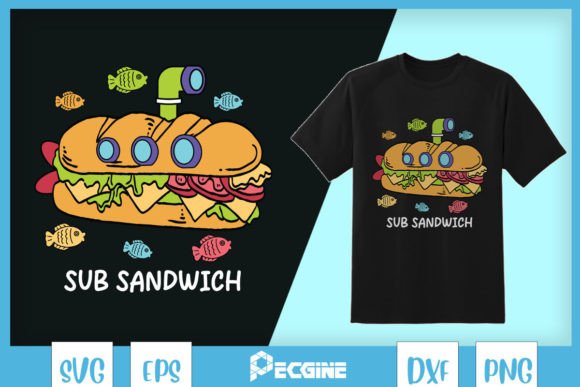 Sub Sandwich Food Puns SVG: Graphics for Crafts & Content