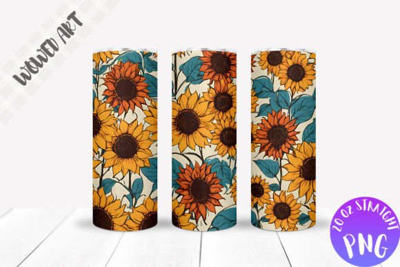 Sunflowers 20oz Skinny Tumbler Wrap: Graphics for Crafts